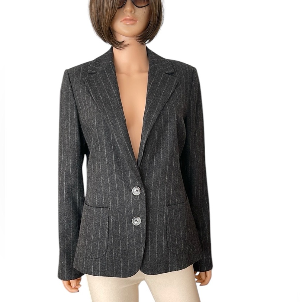 NWOT Banana Republic wool cashmere pinstriped blazer